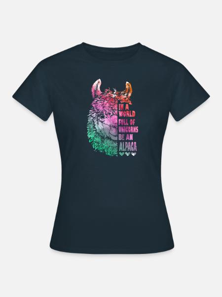 Alpaka - Frauen T-Shirt - Navy