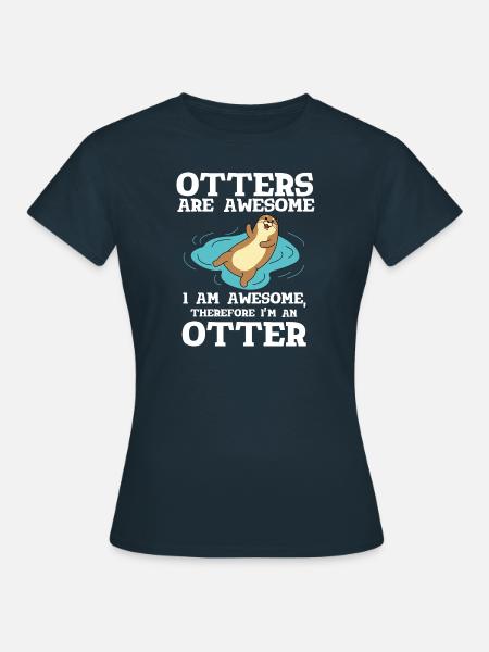 otter - Frauen T-Shirt - Navy