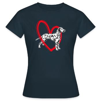 Dalmatian - Women's T-Shirt - navy - Front - AI Model Female 172 dark (172cm)