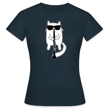Klarinette - Frauen T-Shirt - Navy - Vorne - AI Model Female 172 dark (172cm)