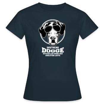 deutsche dogge - Frauen T-Shirt - Navy - Vorne - AI Model Female 172 dark (172cm)