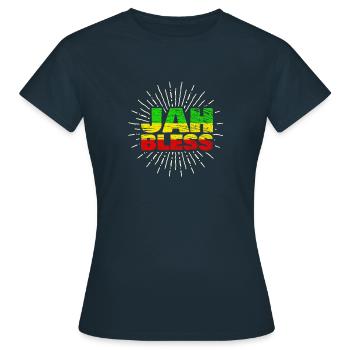 jah bless jaimca - T-shirt Femme - marine - Devant - AI Model Female 172 dark (172cm)