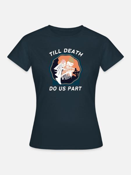 Couple Skeleton Til' Death Do Us Part - T-shirt Femme - marine
