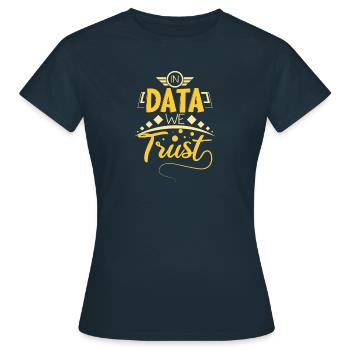 Data Scientist Data Enginieer - Frauen T-Shirt - Navy - Vorne - AI Model Female 172 dark (172cm)