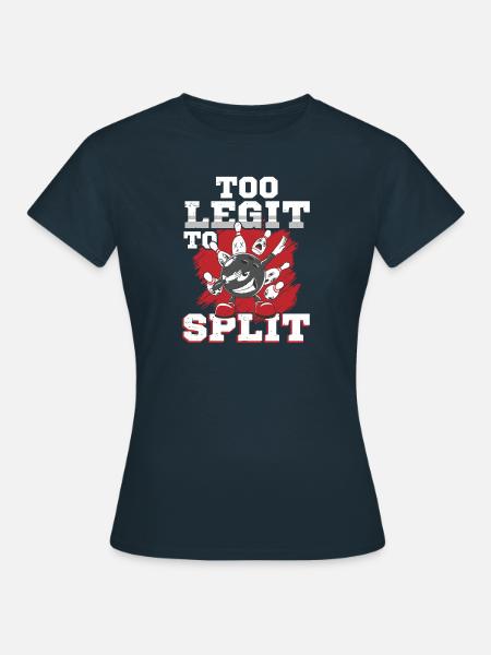 Funny Bowling Pins - Frauen T-Shirt - Navy