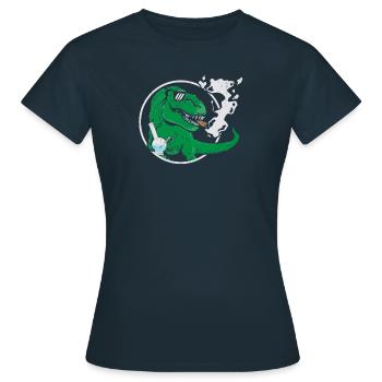 Dinos Cannabis Bong - Frauen T-Shirt - Navy - Vorne - AI Model Female 172 dark (172cm)