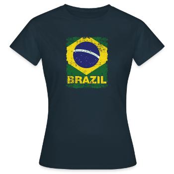 Drapeau brésilien Brésil brésilien - T-shirt Femme - marine - Devant - AI Model Female 172 dark (172cm)