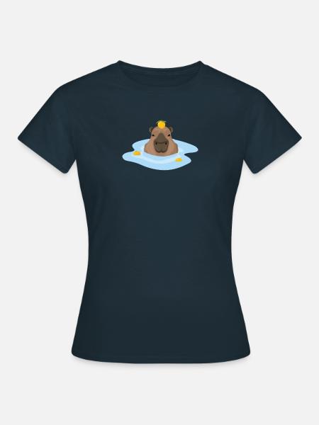 Capybaran lahjaideameemi Capybara Capybara - Naisten t-paita - laivasto sininen