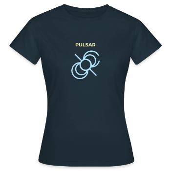 Pulsar Pulsating Radio Source - Women's T-Shirt - navy - Front - AI Model Female 172 dark (172cm)