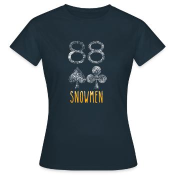 Poker Bonhommes - T-shirt Femme - marine - Devant - AI Model Female 172 dark (172cm)