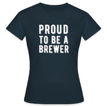 Fier d'être brasseur - T-shirt Femme - marine - Devant - AI Model Female 172 dark (172cm)