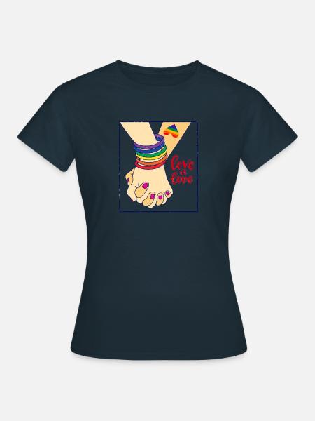 schwul lesbisch LGBTQIA+ - Frauen T-Shirt - Navy