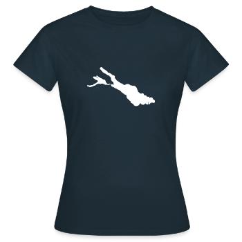 lac de Constance - T-shirt Femme - marine - Devant - AI Model Female 172 dark (172cm)