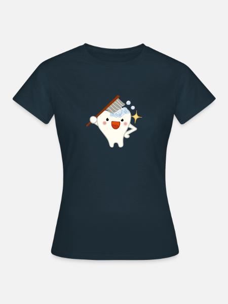 ZÄHNCHEN - Frauen T-Shirt - Navy