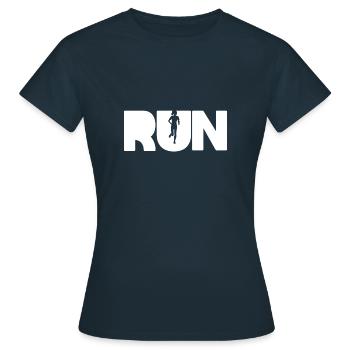 RUN - T-shirt Femme - marine - Devant - AI Model Female 172 dark (172cm)