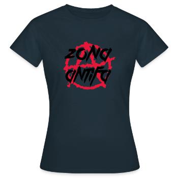 Zona Antifa - T-shirt Femme - marine - Devant - AI Model Female 172 dark (172cm)