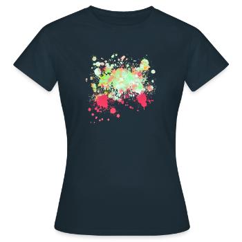 Éclaboussure de couleur dégradé tgpi - T-shirt Femme - marine - Devant - AI Model Female 172 dark (172cm)