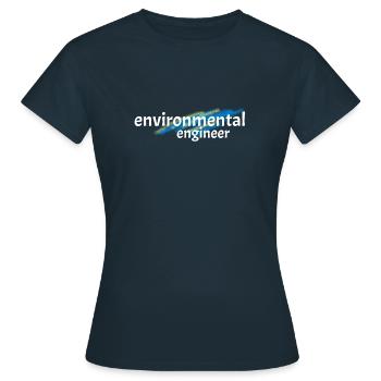 Environnement Technicien environnement Environnement Terre Cadeau - T-shirt Femme - marine - Devant - AI Model Female 172 dark (172cm)