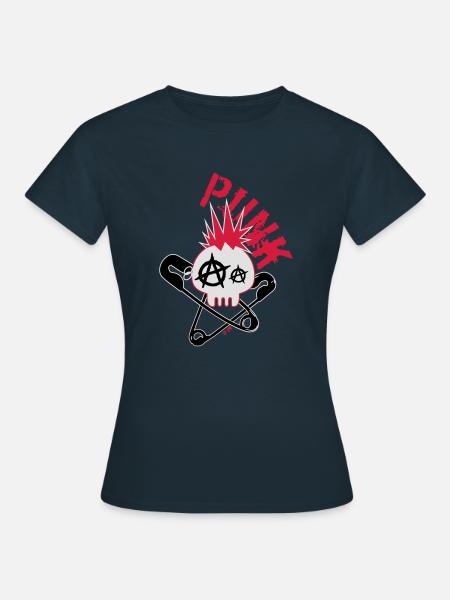 skull-Punk by Little - T-shirt Femme - marine