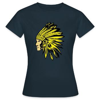 indianer - Frauen T-Shirt - Navy - Vorne - AI Model Female 172 dark (172cm)