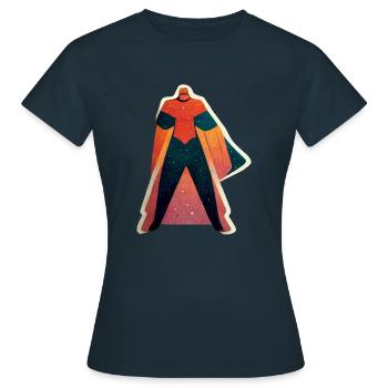 Roter Superhero - Frauen T-Shirt - Navy - Vorne - AI Model Female 172 dark (172cm)