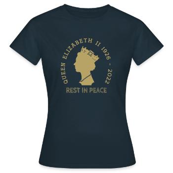 Queen Elizabeth II - Frauen T-Shirt - Navy - Vorne - AI Model Female 172 dark (172cm)