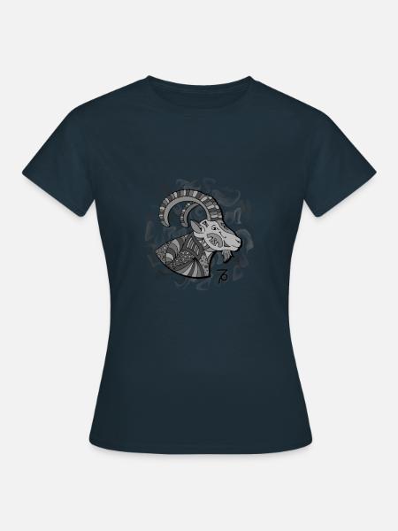 Sternzeichen Steinbock - Frauen T-Shirt - Navy