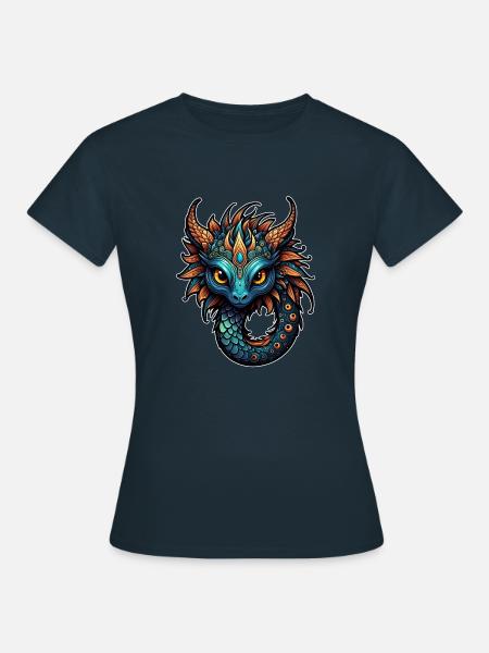Liebenswertes Fantasiewesen - Frauen T-Shirt - Navy