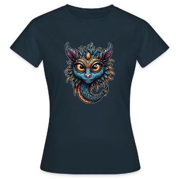 Créature fantastique adorable - T-shirt Femme - marine - Devant - AI Model Female 172 dark (172cm)