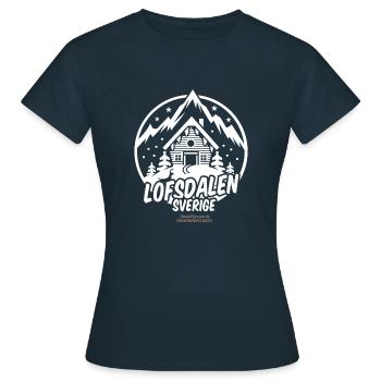 Lofsdalen | Ski T-Shirts - Frauen T-Shirt - Navy - Vorne - AI Model Female 172 dark (172cm)