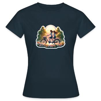 Excursion en tandem - T-shirt Femme - marine - Devant - AI Model Female 172 dark (172cm)