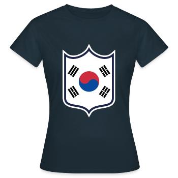 Corée du Sud - T-shirt Femme - marine - Devant - AI Model Female 172 dark (172cm)