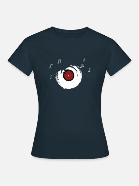 Platine Vinyle Cadeau Jazz & Oldschool - T-shirt Femme - marine