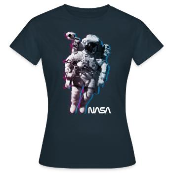 NASA Astronaute Avec Logo Officiel - T-shirt Femme - marine - Devant - AI Model Female 172 dark (172cm)