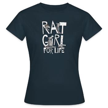 Rat Girl pour la vie ! Soyez votre raté vous-même ! Plaisir des rats - T-shirt Femme - marine - Devant - AI Model Female 172 dark (172cm)
