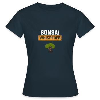 bonsai whisperer, bonsai - Women's T-Shirt - navy - Front - AI Model Female 172 dark (172cm)
