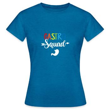 gastro squad, medical nurse gastroenterology - Women's T-Shirt - antique blue sapphire heather - Front - AI Model Female 172 dark (172cm)