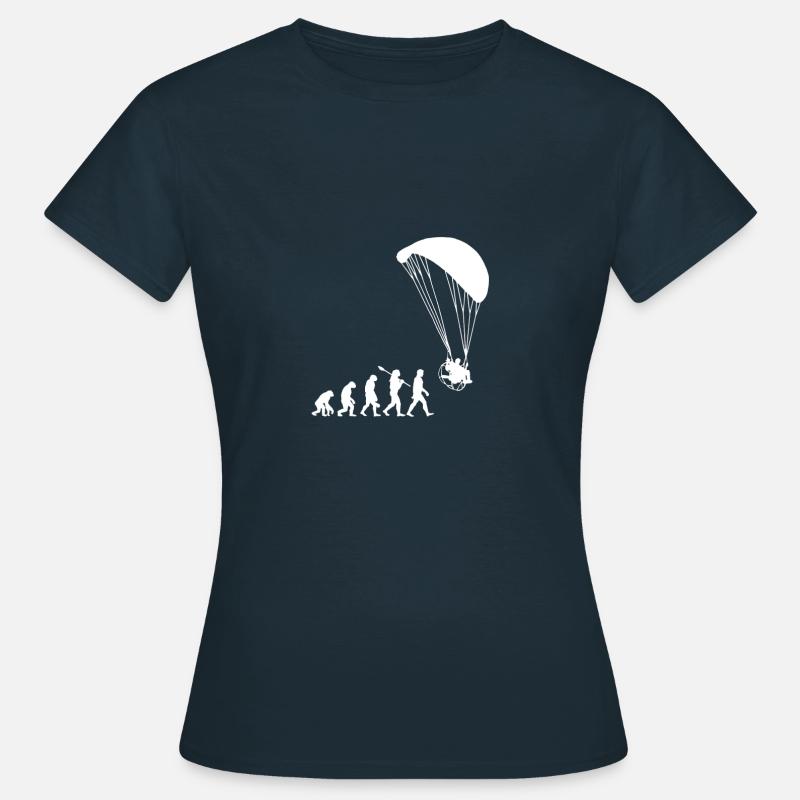 paramoteur evolution vintage, paramoteur - T-shirt Femme - marine