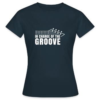 Bassist In Charge of the Groove Bass musiciens - T-shirt Femme - marine - Devant - AI Model Female 172 dark (172cm)