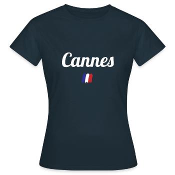 CANNES - T-shirt Femme - marine - Devant - AI Model Female 172 dark (172cm)