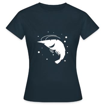 Languste - Fisch Meereswesen Tierfreund - Frauen T-Shirt - Navy - Vorne - AI Model Female 172 dark (172cm)
