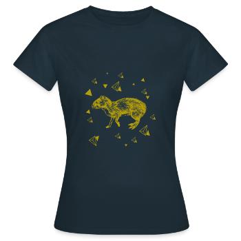 Rat - rongeur - T-shirt Femme - marine - Devant - AI Model Female 172 dark (172cm)