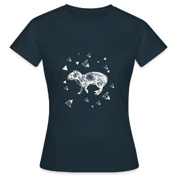 Rat - rongeur - T-shirt Femme - marine - Devant - AI Model Female 172 dark (172cm)