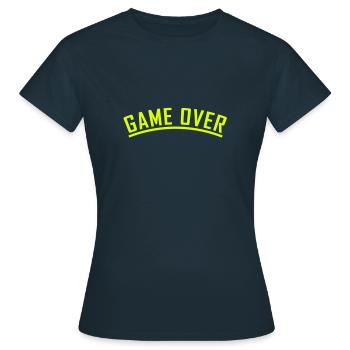game over - Frauen T-Shirt - Navy - Vorne - AI Model Female 172 dark (172cm)