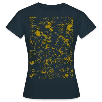 Trend gold - Frauen T-Shirt - Navy - Vorne - AI Model Female 172 dark (172cm)