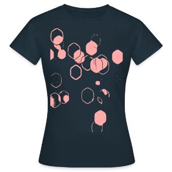 Trend Kreise - Frauen T-Shirt - Navy - Vorne - AI Model Female 172 dark (172cm)