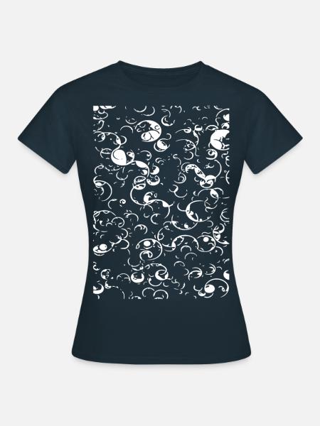 Trend weiß Kringel - Frauen T-Shirt - Navy