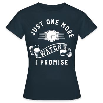 Nur Noch Eine Uhr Versprochen - Frauen T-Shirt - Navy - Vorne - AI Model Female 172 dark (172cm)