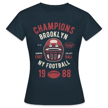 Champions Brooklyn Football - Women's T-Shirt - navy - Front - AI Model Female 172 dark (172cm)