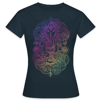 Ganesh rainbow - T-shirt Femme - marine - Devant - AI Model Female 172 dark (172cm)
